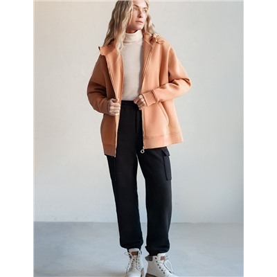 Худи на молнии из премиального футера трехнитки с начесом