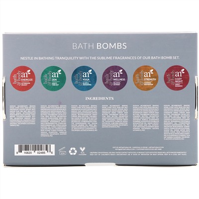 Artnaturals, Бомбочки для ванны, 6 шт., 113 г (4 унции) каждая