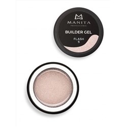 MANITA Гель моделирующий для ногтей с хлопьями юки / Builder Gel Flash №05, 15 мл 28222