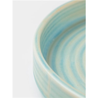 Тарелка десертная Magistr Sand Ripples Magistro, d=20 см, фарфор, голубая