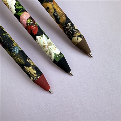 Ручка автоматическая шариковая 0.5мм "ArtClick.Flora.Black night" синяя 20-0374/01 Bruno Visconti