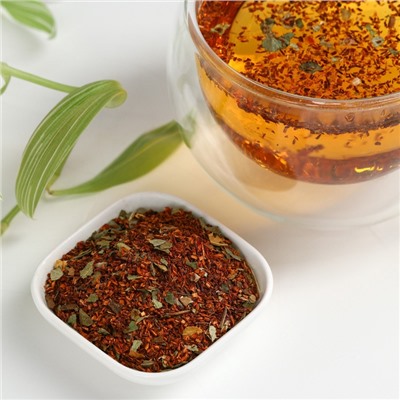 Чай китайский Ройбос - Ройбуш с земляникой, спокойствие и укрепление иммунитета, 50 г