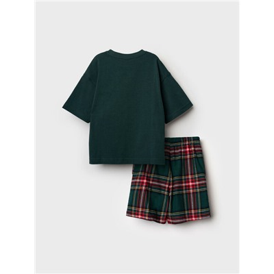 Комплект для мальчиков: фуфайка (футболка) трикотажная, шорты текстильные