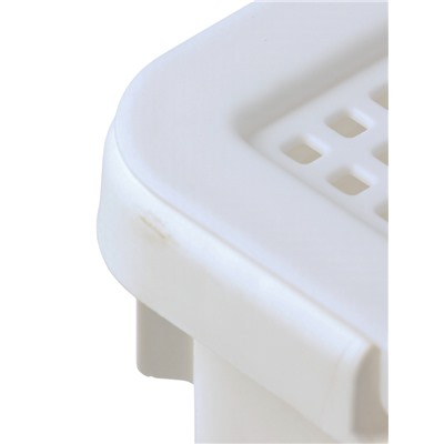 УЦЕНКА Корзина для белья с крышкой 50л 45х26х61,5см "Лофт" прямоуг, цвет белый