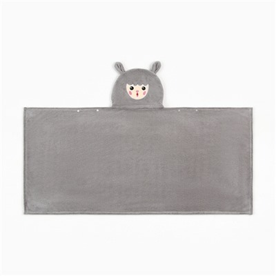 Полотенце - уголок LoveLife «Зайчик», 70×140 см, микрофибра, серое