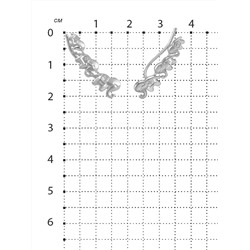 Серьги-продёвки из серебра родированные 925 пробы С-3394-Р