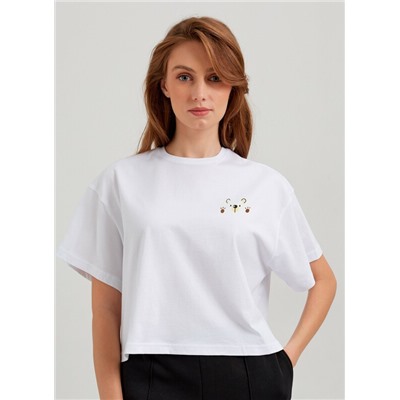 Футболки DEA MIA ФУТБОЛКА ЖЕНСКАЯ 5619 OVERSIZE CROP T-SHIRT