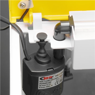 Аквариум SeaStar HX-180F в комплекте: LED-лампа, фильтр, 3.5 л, желтый