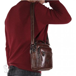 Сумка мужская кожаная 99775Z brown Zinimsk
