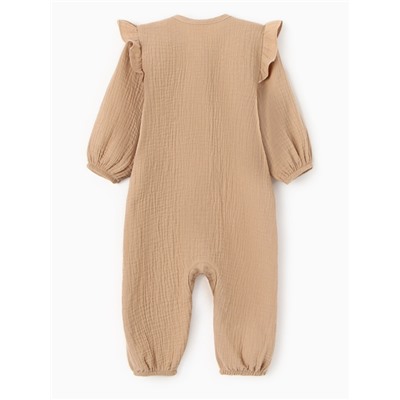 Комбинезон «Крошка Я. Муслин», рост 68-74, бежевый