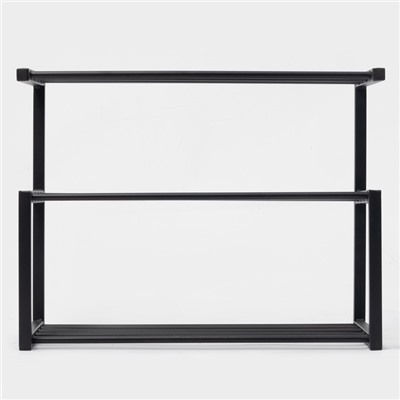 Обувница 3-х ярусная«Шестёрка», 59×31×46 см, чёрная