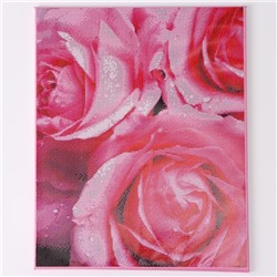 УЦЕНКА Алмазная вышивка полное заполнение «Цветы», на раме, 40×50 см