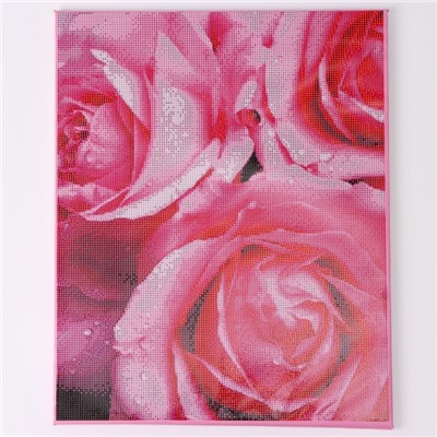 УЦЕНКА Алмазная вышивка полное заполнение «Цветы», на раме, 40×50 см