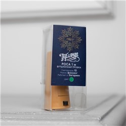 Гирлянда «Нить» 1 м роса с пробкой, IP20, серебристая нить, 10 LED, батарейки LR44×3 (в комплекте), свечение зелёное