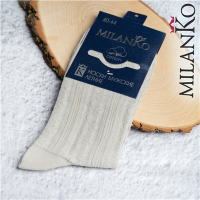 Мужские носки летние с выбитым рисунком (Узор 2) MilanKo N-180