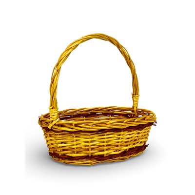 Корзина плетёная для хранения Vento, с ручкой, коричневая, набор 3 шт.