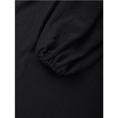 Платье мини женское с глубоким вырезом MINAKU, размер 42, чёрное