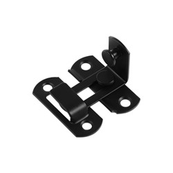 Шпингалет накладной ТУНДРА, угловой, 41×32 мм, черный