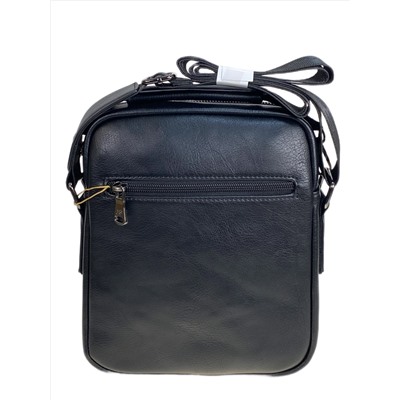 Сумка мужская из натуральной кожи, цвет черный