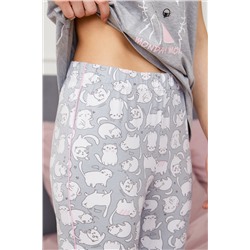 Комплект жен: фуфайка (футболка), брюки укороченные (бриджи) Mia Cara SS23WJ353 Sweety Wink