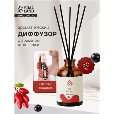 Диффузор ароматический с палочками Ягоды годжи, 30 мл