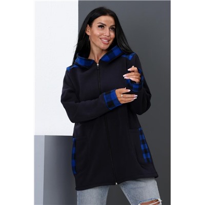 Толстовка 52223 (Клетка синяя)