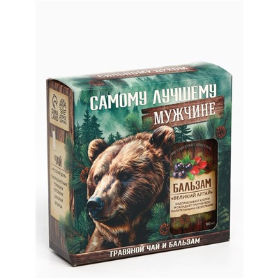 Подарочный набор «Лучшему мужчине»: чай, бальзам безалкогольный