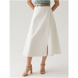 Юбка на запАх из эластичного денима