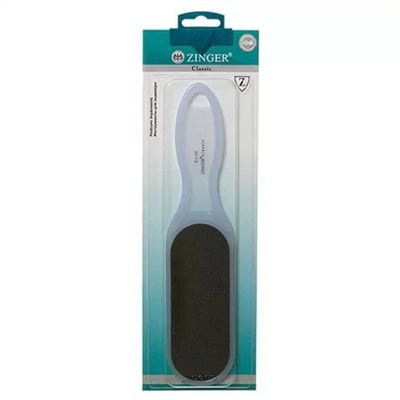 Zinger Тёрка педикюрная двусторонняя абразивная / Classic RA-66, 100/180 грит, белый 3208