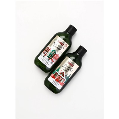 Подарочный набор новогодний: гель для душа, пена для ванны и мочалка, URAL LAB