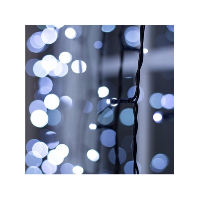 Гирлянда «Занавес» 2×6 м, IP44, УМС, тёмная нить, 1440 LED, свечение белое, мерцание, 220 В