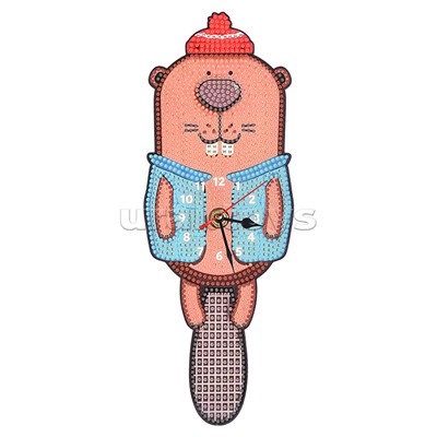 Набор творческая мастерская Часы "Бобёр" 20*22 см.