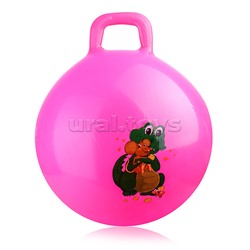 Мяч с ручкой 55см "В мире животных" (цвет в ассортименте)