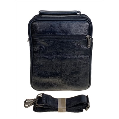 Сумка мужская из натуральной кожи, цвет черный