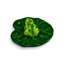 Садовая фигура из полистоуна «Лягушка», 10×11×6 см, плавающая