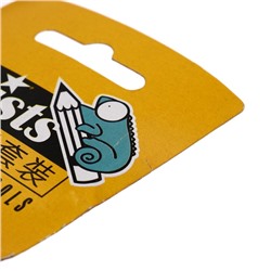 УЦЕНКА Набор перьев, 5 штук, нержавейка с 2-мя держателями + ластик на блистере