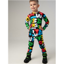 Термокомплект трикот. для мальчиков: фуфайка (футболка) с длин. рук, брюки