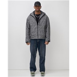 Куртка спортивная мужская весна осень серого цвета 25470Sr