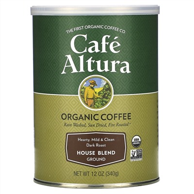Cafe Altura, Органический кофе, домашняя смесь, 12 унций (339 г)