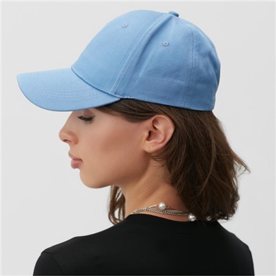 Кепка однотонная MINAKU: Beachwear, голубая, размер 58