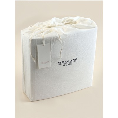 Постельное бельё 2-спальное SL Home Cotton lace, жаккард, белое