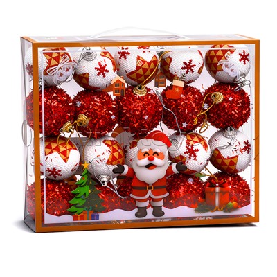 Набор новогодних украшений "Чудесный праздник" (20шт х 5см)