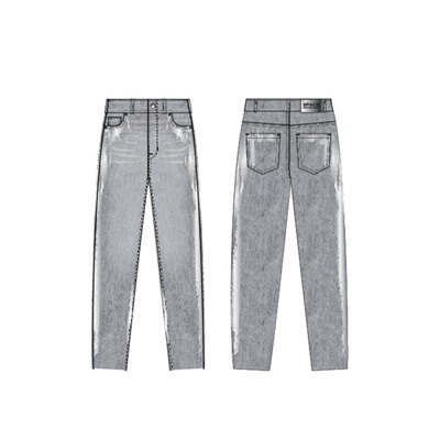 Брюки текстильные джинсовые для девочек