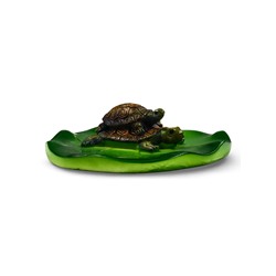 Садовая фигура из полистоуна «Черепашки», 10×11×6 см, плавающая