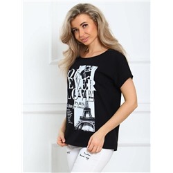 Футболка "Флорет" (Черный)