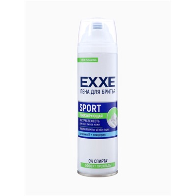 Пена для бритья Exxe Sport Energy Cool Effect, тонизирующая, 200 мл