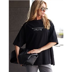 Футболка свободного кроя с авторским принтом