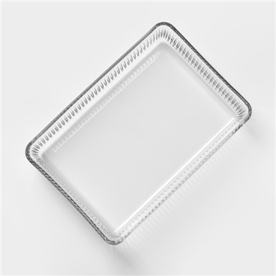 Форма для запекания Paşabahçe Borcam, 3 л, 30.6×20.9 см, прямоугольная, жаропрочное стекло, прозрачная