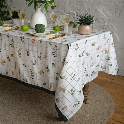 Скатерть «Этель» Flora 149×110 см, 100% хлопок, саржа 190 г/м²