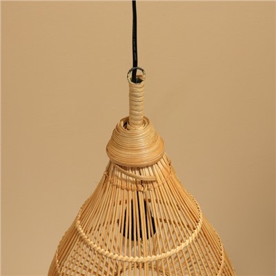 Светильник потолочный из ротанга «Конус», 1×120 Вт, Е27, 30×30×40 см